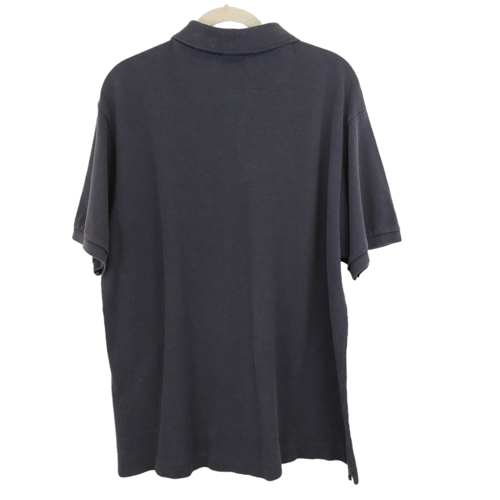 Lacoste Navy Mesh Polo Shirt - Picture 5 of 6